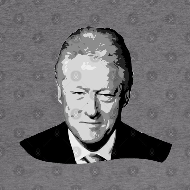 Bill Clinton Gryscale Pop Art by Nerd_art